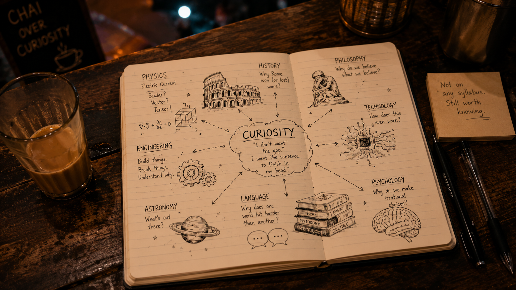 Intellectual Omnivore Thinking Process Illustration